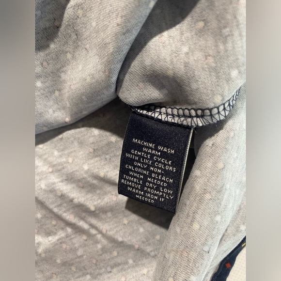 NEW-Size S Mens Hart Schaffner Marx Long Sleeve Button Down Shirt Cotton Navy - Picture 6 of 10